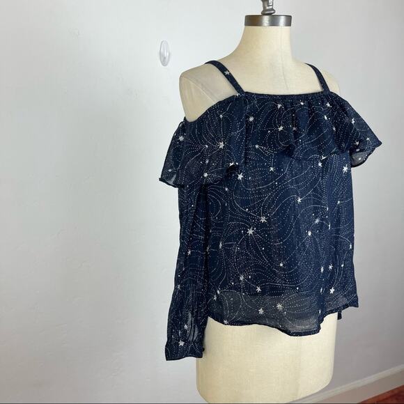 Anthropologie Floreat Starlit Cold Shoulder Blouse - Picture 3 of 8